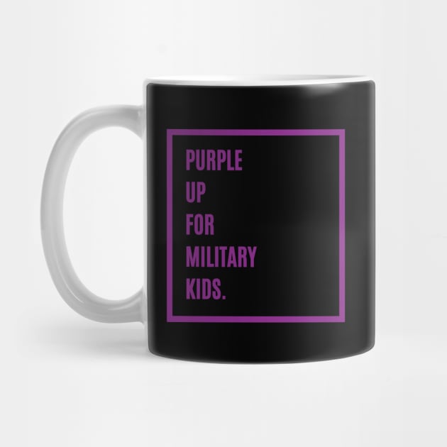 Purple Up For Military Kids by Creatifly Graphic Tees